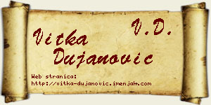 Vitka Dujanović vizit kartica